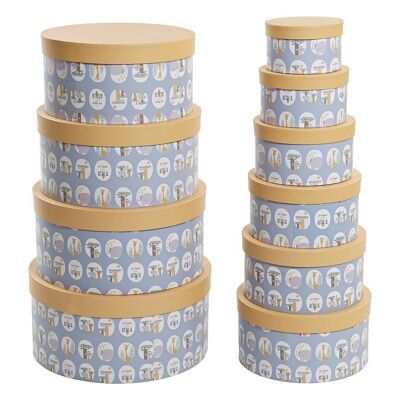 BOX SET 10 CARTON 37.5X37.5X18 ROUND BLUE CG200408