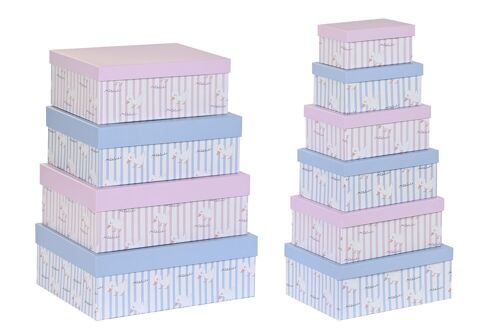 CAJA SET 10 CARTON 43,5X33,5X15,5 PATITOS ROSA CG204302