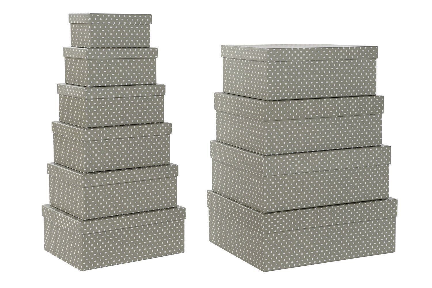 BOX SET 10 CARTONE 43,5X33,5X15,5 POIS GRIGI CG204422