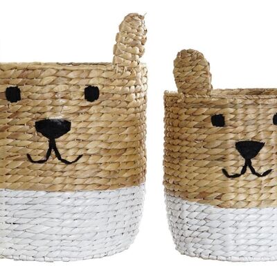 BASKET SET 2 RUSH 35X35X45 BROWN BUNNY DC175582