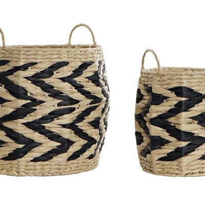 FIBER BASKET SET 2 30X30X30 NATURAL LIGHT BROWN DC183680