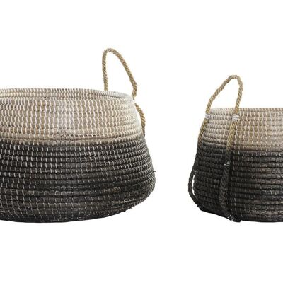 CESTINO SET 2 SEAGRASS 52X52X40 NATURALE DC192019