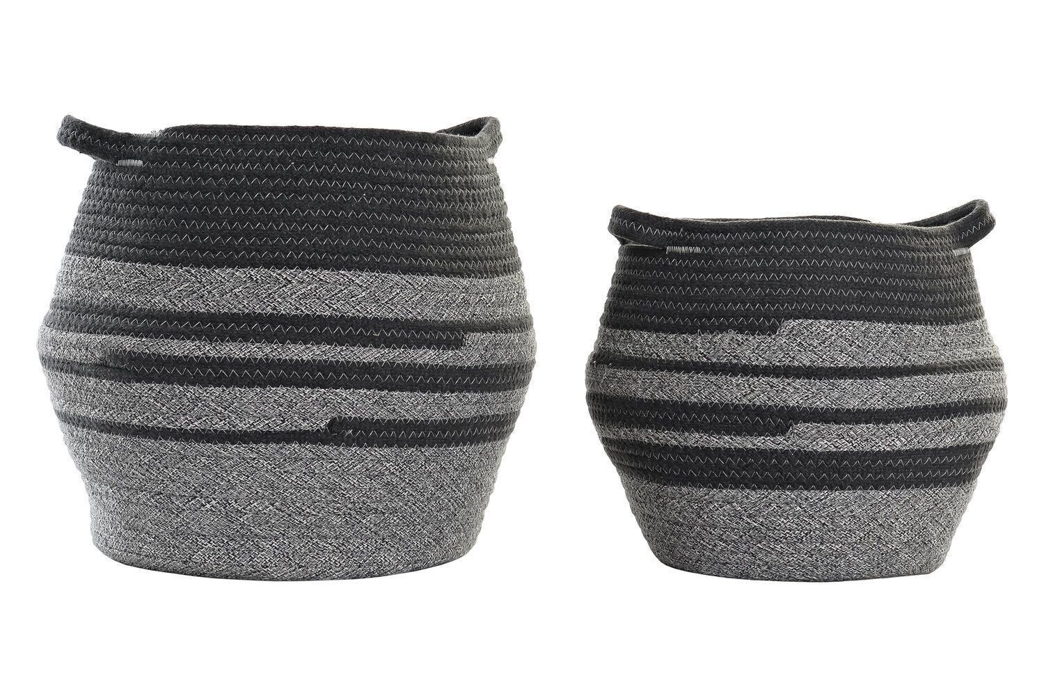 KORBSATZ 2 BAUMWOLLE 40X40X37 24X30 GRAU DC192278