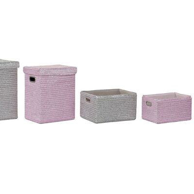 BASKET SET 5 PP 44X36X50 PINK DC192332