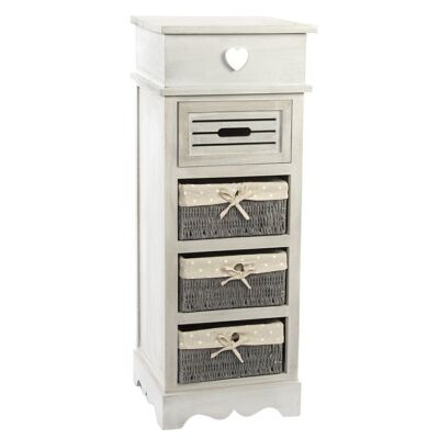 WOODEN DRAWER UNIT 36X31X96,7 GRAY LID DC193424