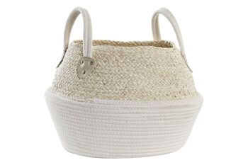 PANIER EN FIBRE DE COTON 37X37X25 NATUREL DC194277 1