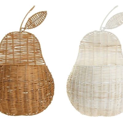 RATTAN WALL BASKET 55X33X14 PEAR 2 ASSORTMENTS. DC194290