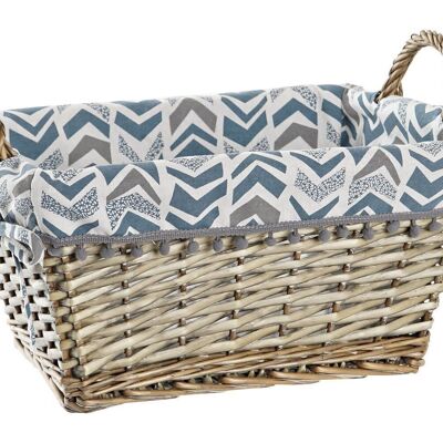CESTA MIMBRE POLIESTER 40X30X20 BLANCO DC194307