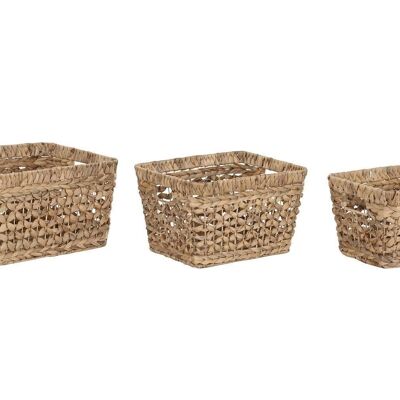 CESTA SET 3 FIBRA 40X35X23 NATURAL DC194318