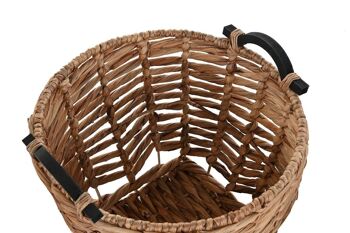 PANIER SET 3 FIBRE BOIS 46X46X40 NATUREL DC194319 3