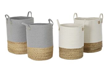 PANIER SET 2 COTON FIBRE 40X40X52 2 ASSORTIMENTS. DC194453 4