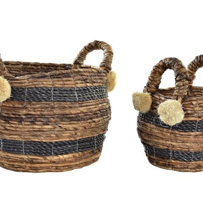 PANIER SET 2 FIBRE 31X31X33 MARRON DC195796