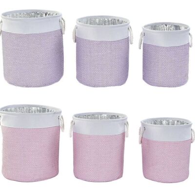 BASKET SET 3 POLYESTER 40X40X49 2 ASSORTMENTS. DC196185