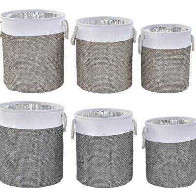 BASKET SET 3 POLYESTER 40X40X49 2 ASSORTMENTS. DC196186