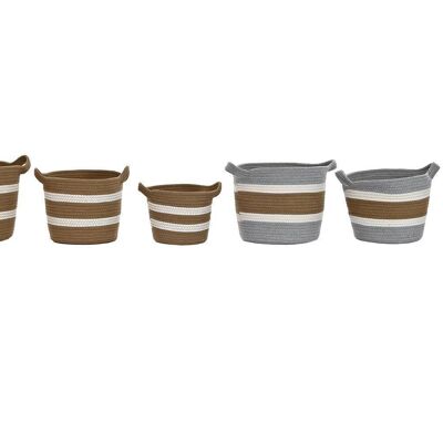 BASKET SET 3 FIBER 33X33X26 2 ASSORTMENTS. DC199170