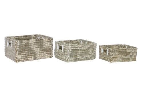 CESTA SET 3 SEAGRASS 47X37X24 NATURAL DC202119