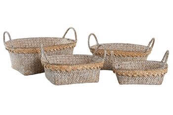 PANIER SET 4 FIBRE 33X25X12 NATUREL DECAPE DC205460 4