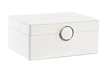 COFFRET A BIJOUX PU MDF 17X13X8,5 IVOIRE JO200623 4