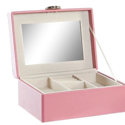 JEWELRY BOX PU MDF 17X13X8,5 PINK JO200625