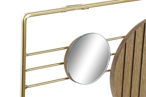 PERCHERO PARED METAL CRISTAL 57X3X21,5 4COLG. LD171465