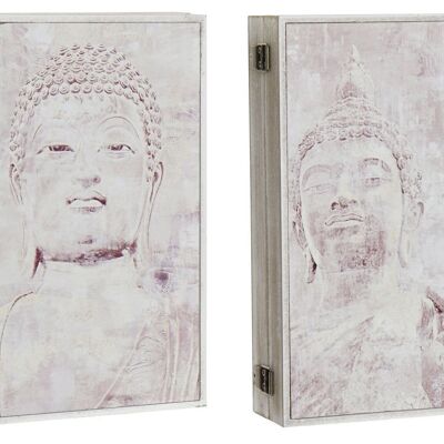 PORTACHIAVI MDF 20X6X30 6GANCI BUDDHA 2 ASSORTITI. LD187464