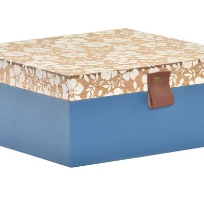 BOÎTE MDF 21X21X9 BLEU LD191112