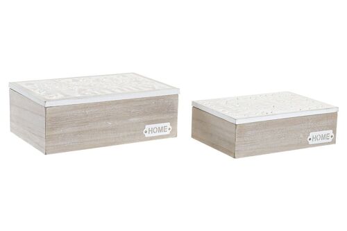 CAJA SET 2 MDF 24X16X8,5 NATURAL LD197229