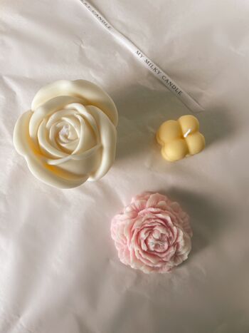 Bougie bouton de rose coloris aux choix | fête des mères 3