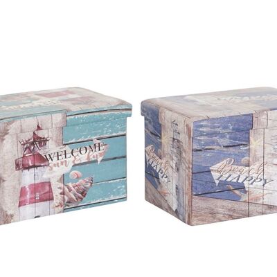 BOÎTE PLIANTE EN CARTON PU 59X40X40 2 ASSORTIMENTS. LM203845