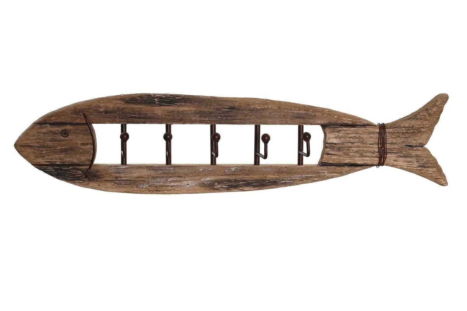 APPENDIABITI DA PARETE PAULOWNIA 80X2,5X18 NATURALE PESCE LM203999