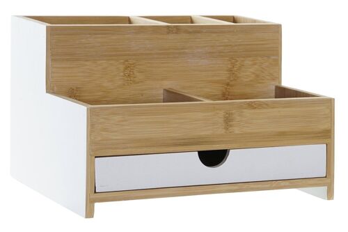 ORGANIZADOR BAMBU 23,5X18X15 1 CAJON BLANCO LO181967