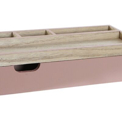 ORGANISATEUR PAULOWNIA 29X11X7 ROSE LO191465