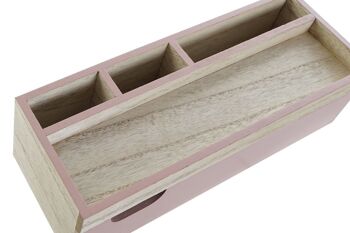 ORGANISATEUR PAULOWNIA 29X11X7 ROSE LO191465 2