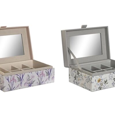 COFFRET A BIJOUX PU 18X12,5X7,5 2 ASSORTIMENTS. LD206686