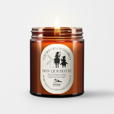 Apothecary jar candle Don Quixote literary candle collection