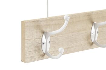 SUSPENSION MURALE MÉTAL MDF 40X8X25 POISSON BLANC LM196430 2