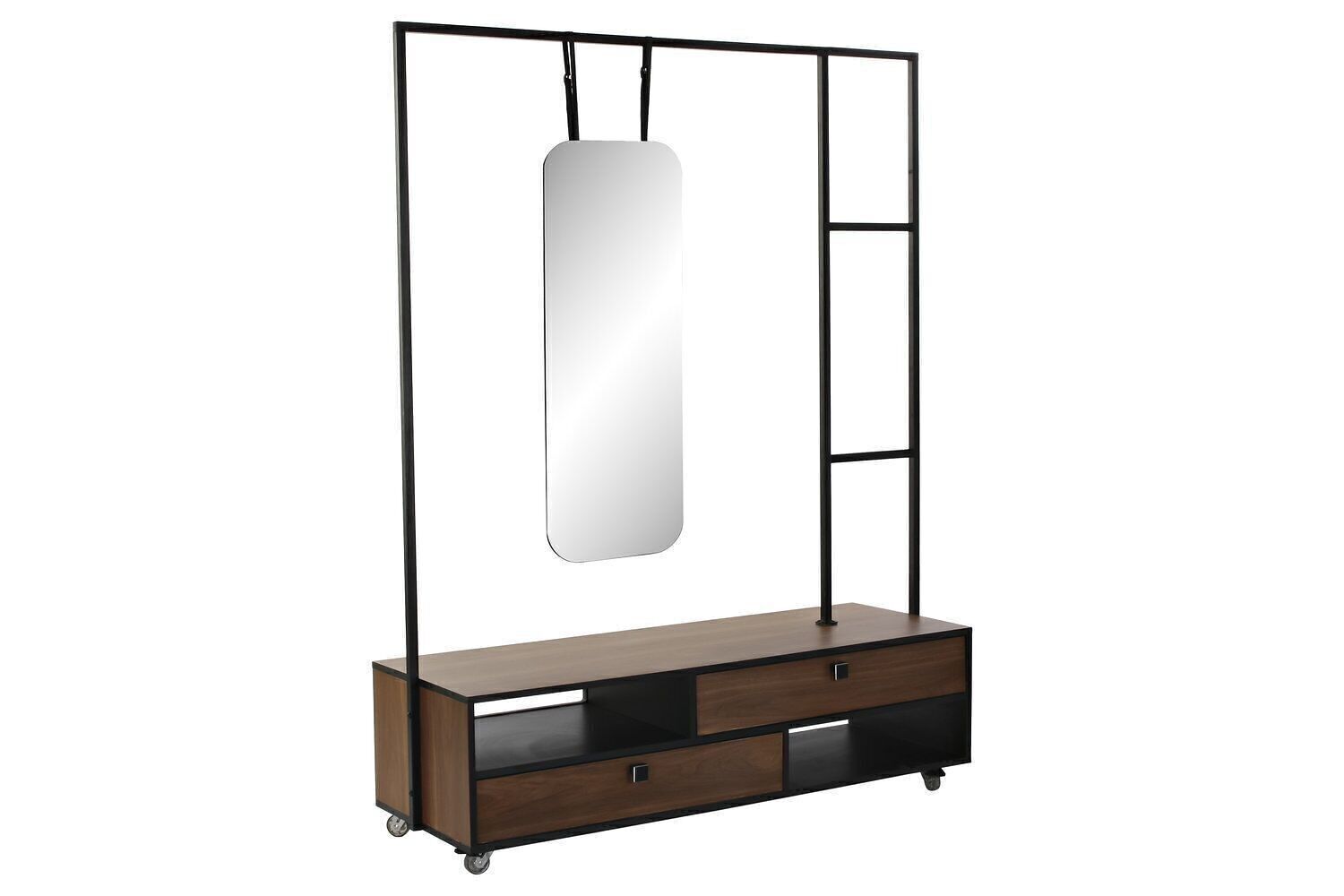 KLEIDERBÜGEL MIT METALLGRIFF 135X47X175 SCHWARZ SPIEGEL MB180743