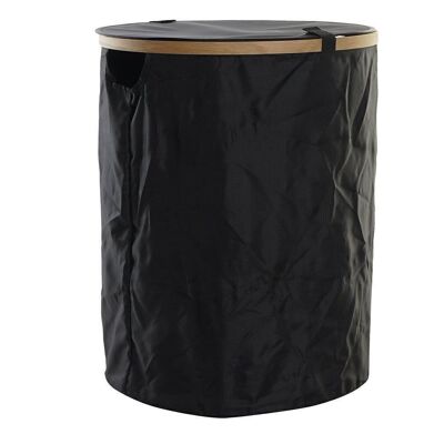 POLYESTER OAK LAUNDRY BASKET 44X44X57 BLACK PB191933