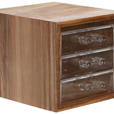 ORGANISATEUR ACACIA PS 14X13X11,6 3 TIROIRS NATUREL PB205876