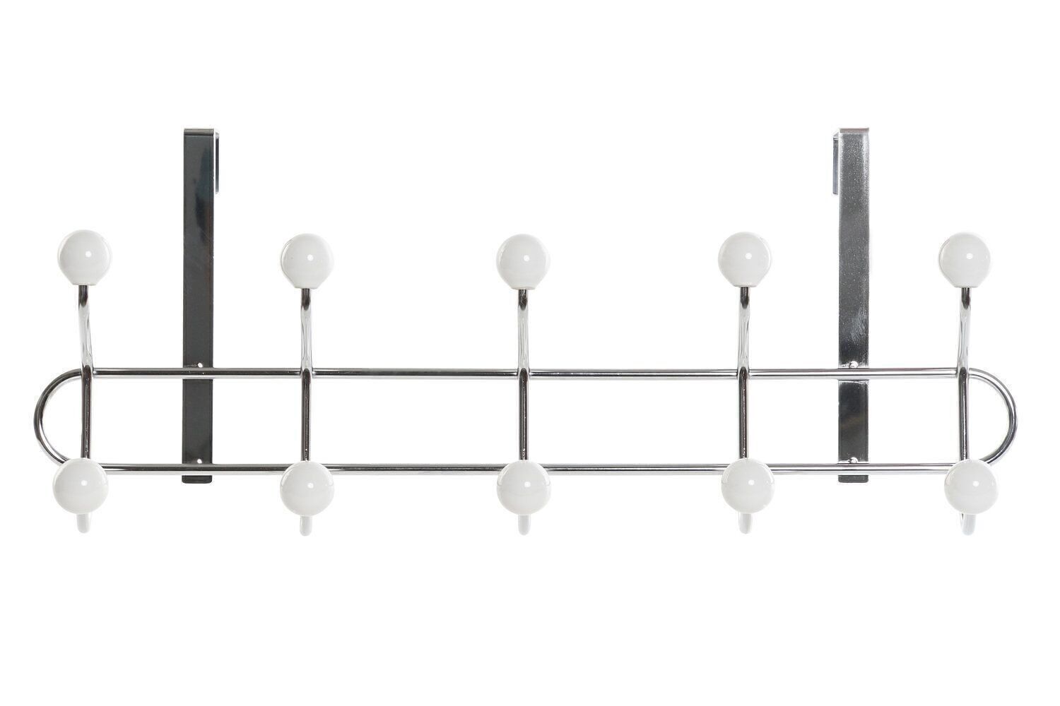 Garderobe aus Keramikmetall, 44 x 12 x 20, silberfarben, PP183524