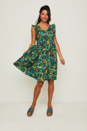 Robe Courte PALOTE BLEU JUNGLE 2