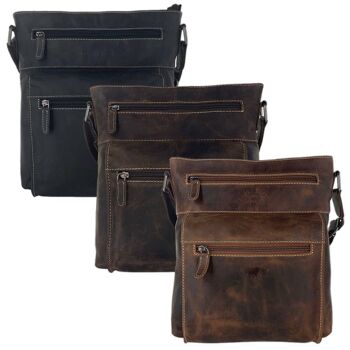 Arrigo - Sac pour ordinateur portable en cuir de buffle 15,6 pouces - 3 couleurs 1