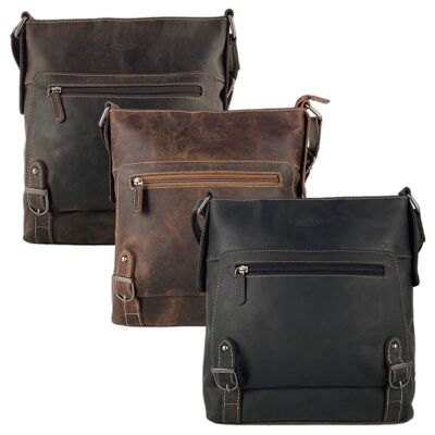 Arrigo - Buffalo Leather Shoulder Bag - Unisex Crossbody Bag