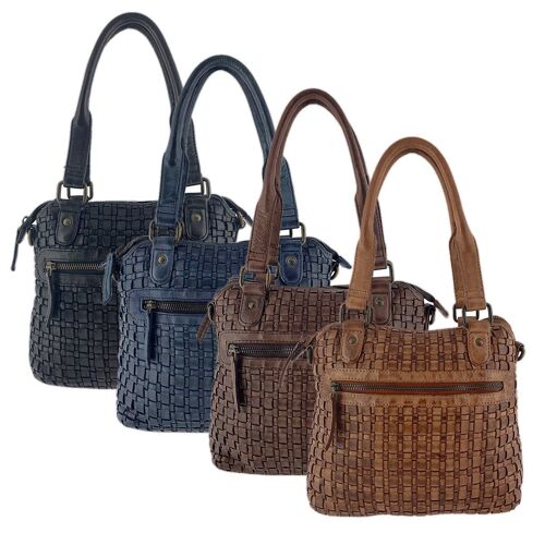 Arrigo Braided Leather Shoulder Bag or Handbag - 4 colours