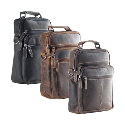 Arrigo Buffalo Leather Shoulder Bag with flap - 3 colours