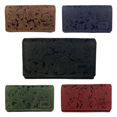 Arrigo leather ladies wallet with floral print - 5 colours