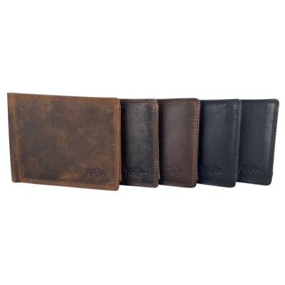 Billfold Leather Wallet - RFID - 2 colours - Arrigo