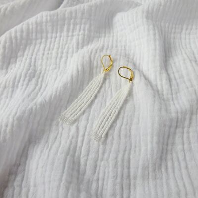 Mini Adèle earrings - white