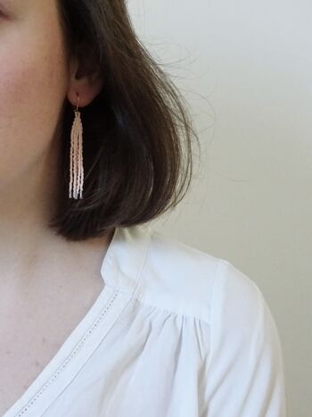 Mini boucles d'oreilles Adèle - blanc 3