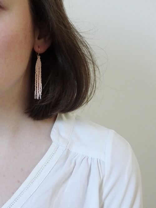 Mini boucles d'oreilles Adèle - rose